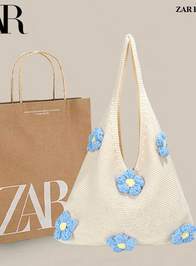 ZAR FENDEN原创包包女新款夏季海边休闲度假沙滩包花朵腋下托特包