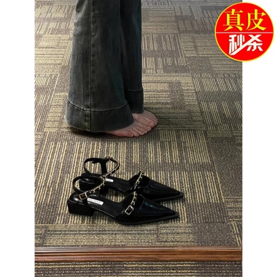 包头凉鞋女高跟鞋粗跟玛丽珍单鞋