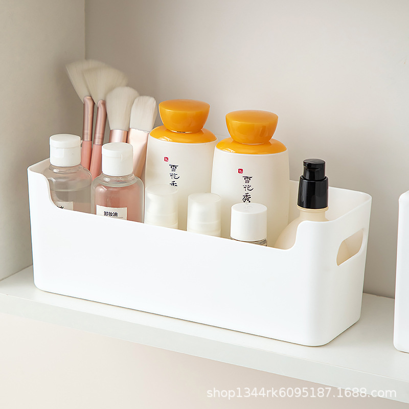 卫生间化妆品镜柜收纳盒窄洗手间洗漱台护肤品浴室柜镜面柜收纳筐怎么看?