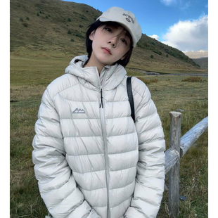 排骨羽绒棉服女冬高级感情侣外套轻薄宽松新款2025连帽加厚小个子