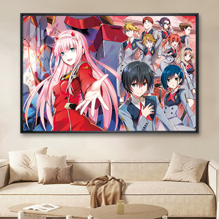 动漫Darling in the FranXX海报挂画国家队02美少女二次元装饰画