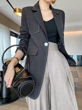 高级感炸街西装 休闲英伦风显瘦小西服潮 外套女春秋设计感小众韩版