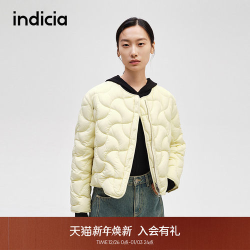 indicia标记时尚轻薄短款羽绒服