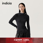 indicia标记2025冬季 L2D5MS295 舒适针织衫 新款 撞色设计半高领毛衫