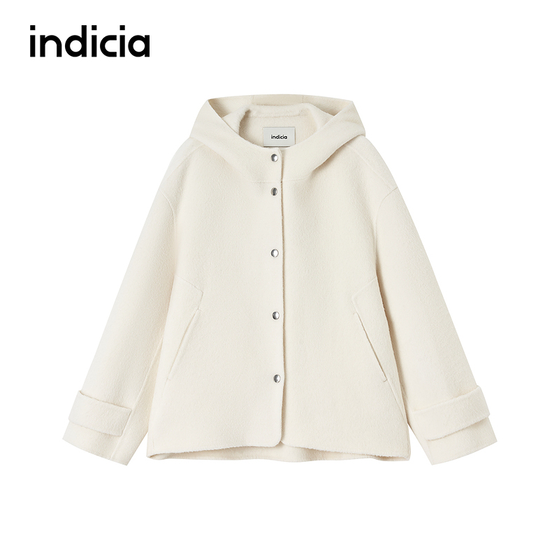 indicia标记骆驼绒大衣外套