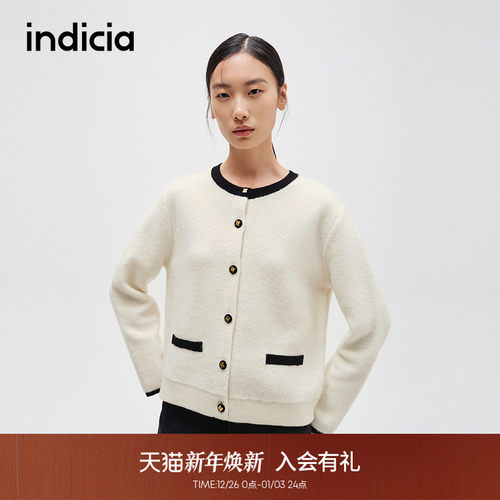 indicia标记温柔小香风针织开衫