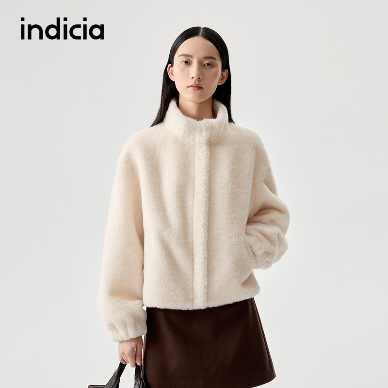 indicia标记2025冬季新款温暖氛围感显高显瘦毛绒感外套L2D5WT247