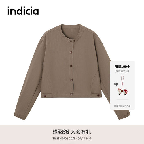 indicia标记商场同款2025秋新款简约日系百搭短款外套 F2C5WT379N
