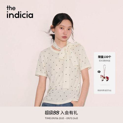 the indicia标记2026秋季新款法式复古氛围波点针织衫 L2C6ZZ256Y