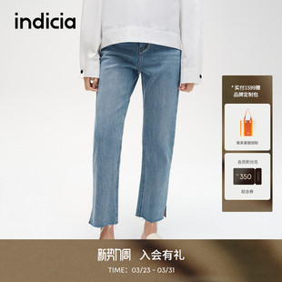 休闲长裤 indicia标记商场同款 显瘦牛仔裤 简约时尚 F2C4NK422F 秋季