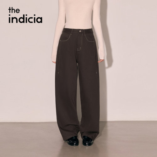 the indicia标记2026冬季新款松弛复古感弯刀裤牛仔裤 L2D6NK348Z