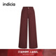 纯棉红色百搭阔腿牛仔裤 indicia标记商场同款 25春新款 F2D4NK814C