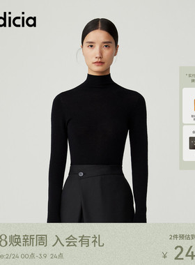 indicia标记冬基础简约气质打底高领针织衫5D310MS558C
