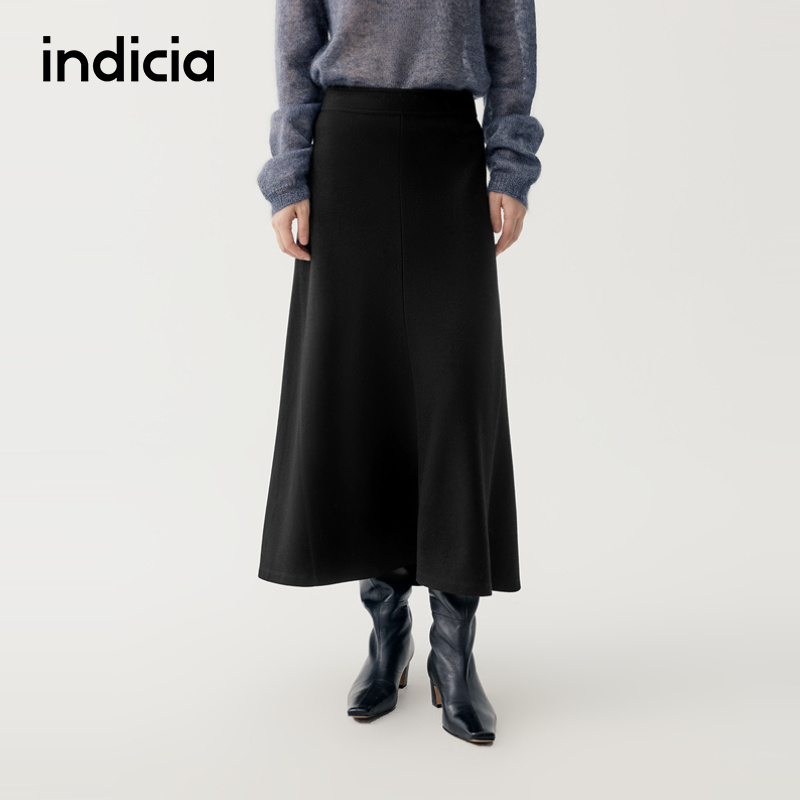 indicia标记商场同款2025冬新款简约通勤风显瘦半身裙 F2D5QZ523F