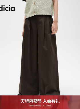 indicia标记商场同款秋冬简约休闲气质款阔腿裤工装裤F2D4KZ697C