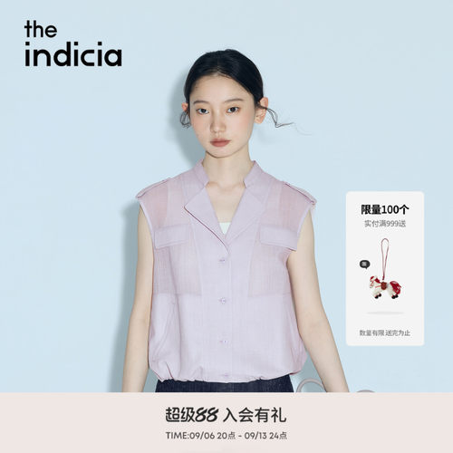 the indicia标记2026夏季新款酷飒干练随性感香芋紫上衣L2B6SY159
