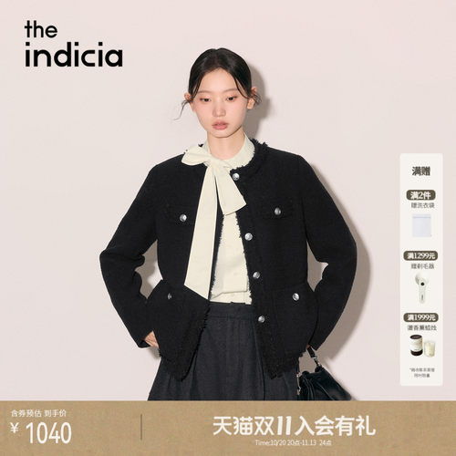 the indicia标记2026冬新款小香风毛边流苏设计感外套 L2D6WT353Z