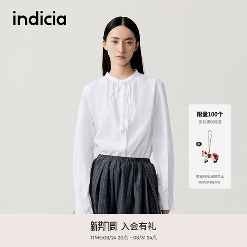 indicia标记商场同款2025冬季新款设计感简约百搭衬衫 F2D5CS515C