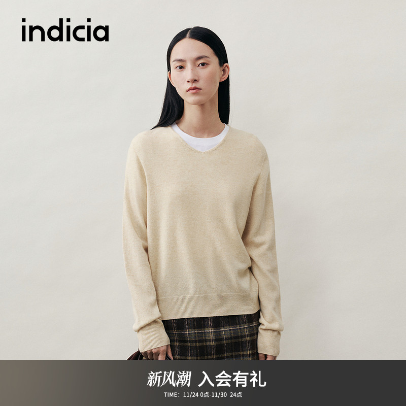 indicia标记2025冬新款简约气质多色可选亲肤柔软毛衫 L2D5MS290