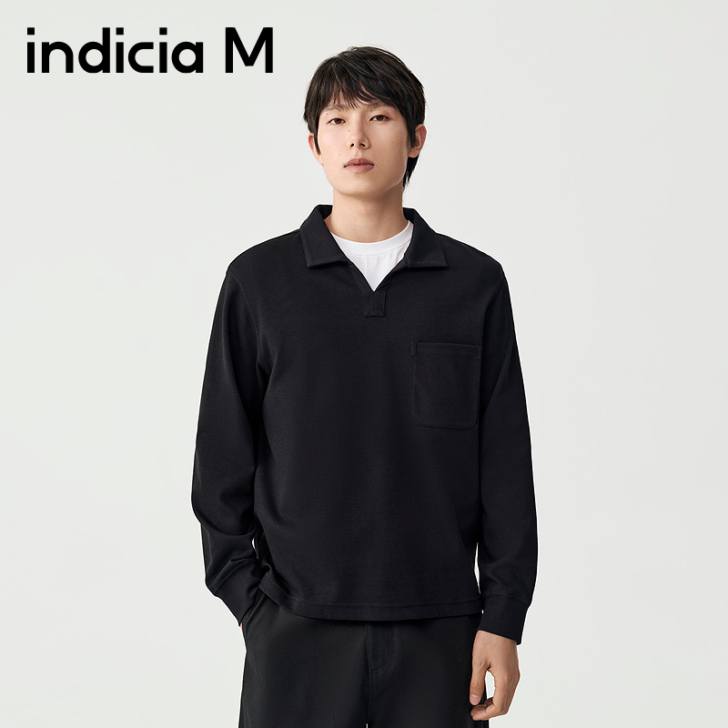 indiciaM标记男装商场同款2025冬季新款简约百搭POLO衫M2D5PL122L