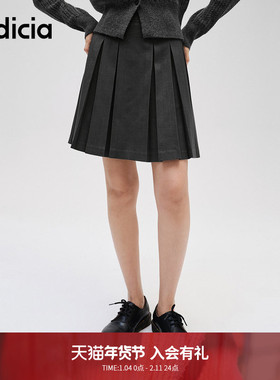 indicia标记商场同款秋冬新款甜美气质百褶裙俏皮半裙F2D4QZ758N