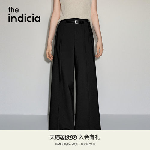 the indicia标记2026秋季新款简约高级利落高腰阔腿裤 L2C6KZ212Z