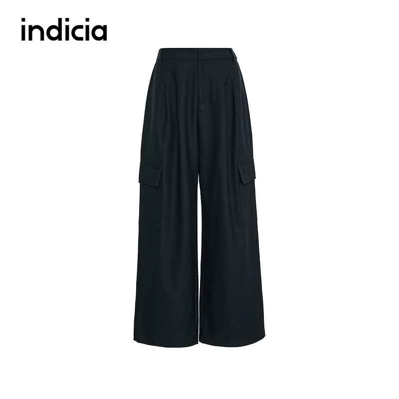 indicia标记休闲工装风直筒裤