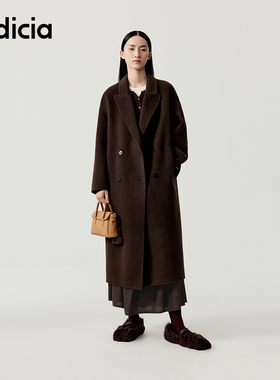 【秀场同款】indicia标记2025冬新款优雅气质毛呢大衣 F2D5DY595C