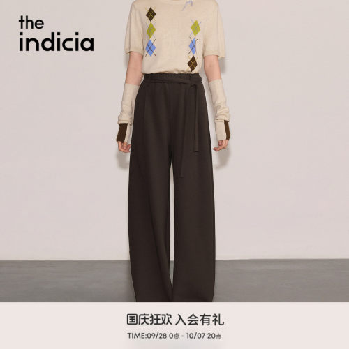 the indicia标记2026秋新款藏肉显瘦深咖氛围感休闲裤 L2C6KZ254Z