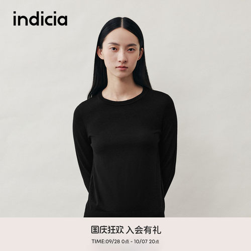 indicia标记冬新款松弛随性亲肤细腻宽松毛衫针织衫L2D5MS289