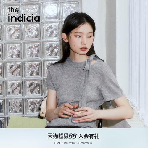 indicia标记2026夏季新款领口系带设计感甜美少女针织衫L2B6ZZ065