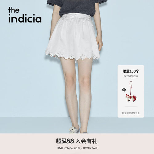 the indicia标记2026夏季新款温柔少女花边设计A字短裙 L2B6QZ104