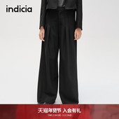 indicia标记商场同款 春秋简约通勤百搭时髦直筒休闲裤 F2C4KZ445C