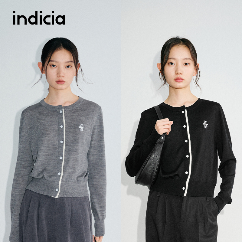 25年秋新款针织开衫外套indicia