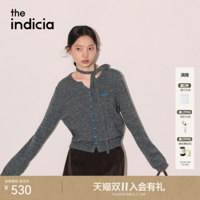 the indicia标记2026冬季新款简约休闲撞色设计感开衫 L2D6KS285Y