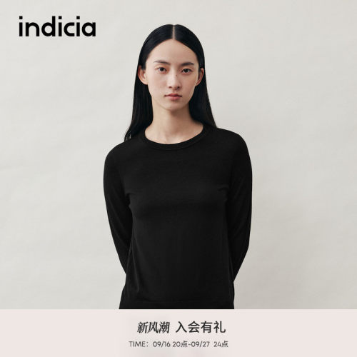 indicia标记冬新款松弛随性亲肤细腻宽松毛衫针织衫L2D5MS289