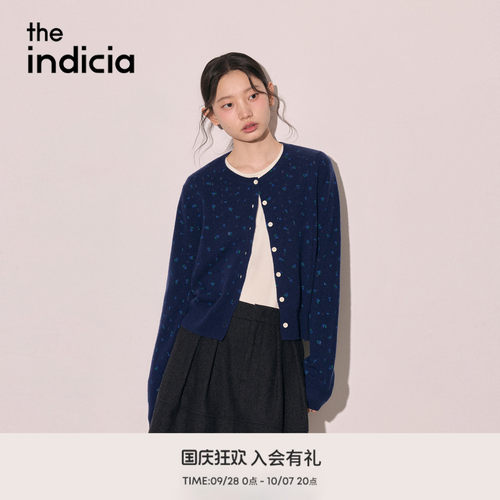 the indicia标记2026冬季新款复古氛围感碎花短款开衫 L2D6KS275Y