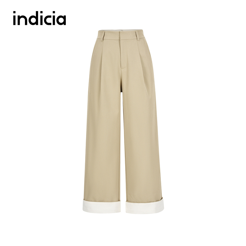 indicia标记商场同款25春新款宽松休闲百搭休闲裤 F2A5KZ070C