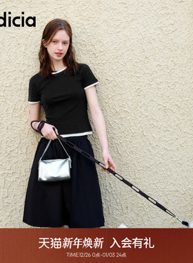 indicia标记2025夏秋少女感甜酷风高腰A字短裙百搭半裙 L2B5QZ046