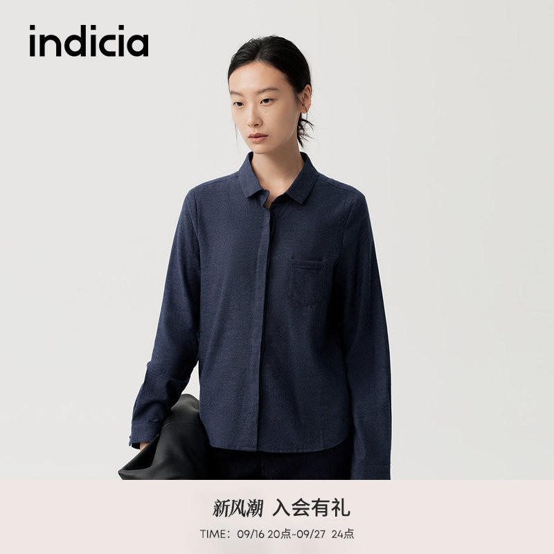 indicia标记商场同款2025冬新款简约通勤利落百搭衬衫 F2D5CS604N图片