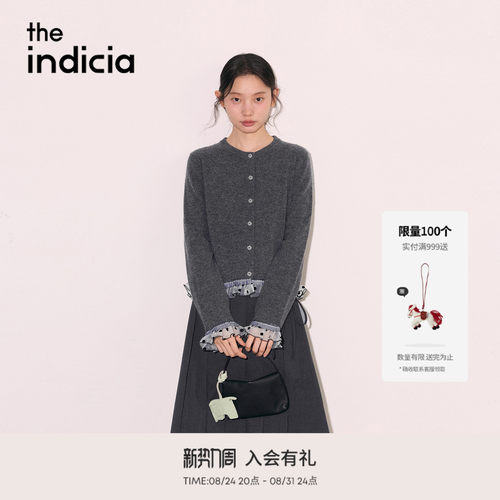 the indicia标记2026秋季新款甜美减龄波点荷叶边开衫 L2C6KS243Y
