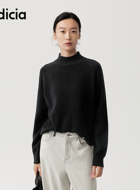 indicia标记商场同款2025冬新款简约舒适三色针织毛衫 F2D5MS613N