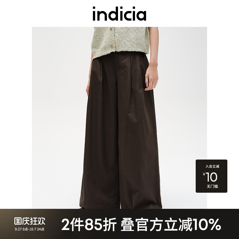 indicia标记休闲气质阔腿工装裤