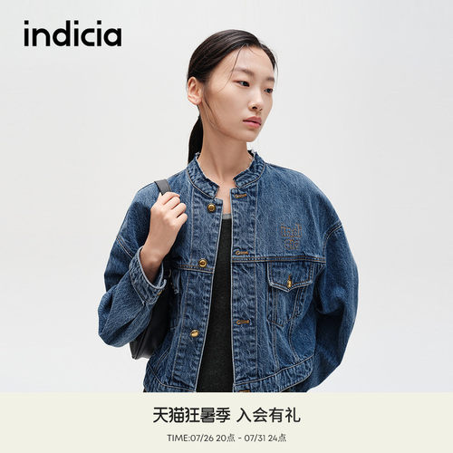 indicia标记复古休闲牛仔外套