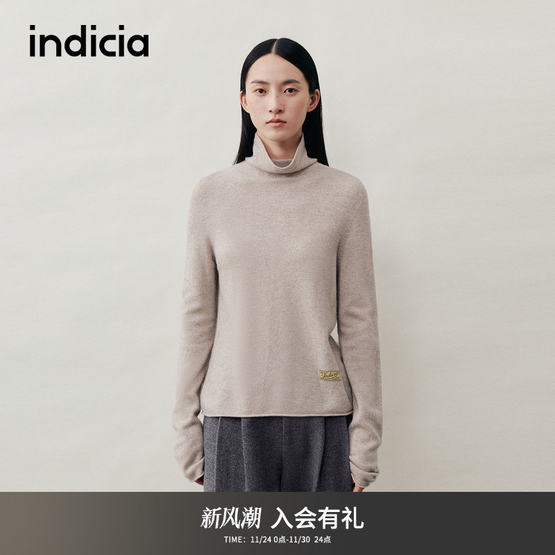 【绵云羊系列】indicia标记25冬新简约百搭舒适绵羊毛毛衫 MS291