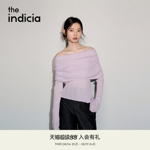the indicia标记2026秋季新款雾面香芋紫氛围感针织衫 L2C6ZZ209Z