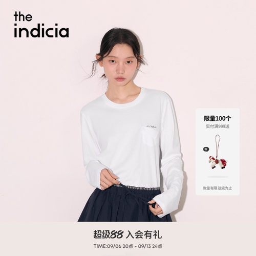 the indicia标记2026秋新款简约设计感宽松落肩百搭T恤L2C6TX250Y