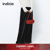 indicia标记商场同款 直筒6A401KZ011N 休闲长裤 春季 简约高腰阔腿裤