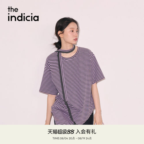 the indicia标记2026秋新款韩系慵懒随性不规则下摆T恤L2C6TX230Y