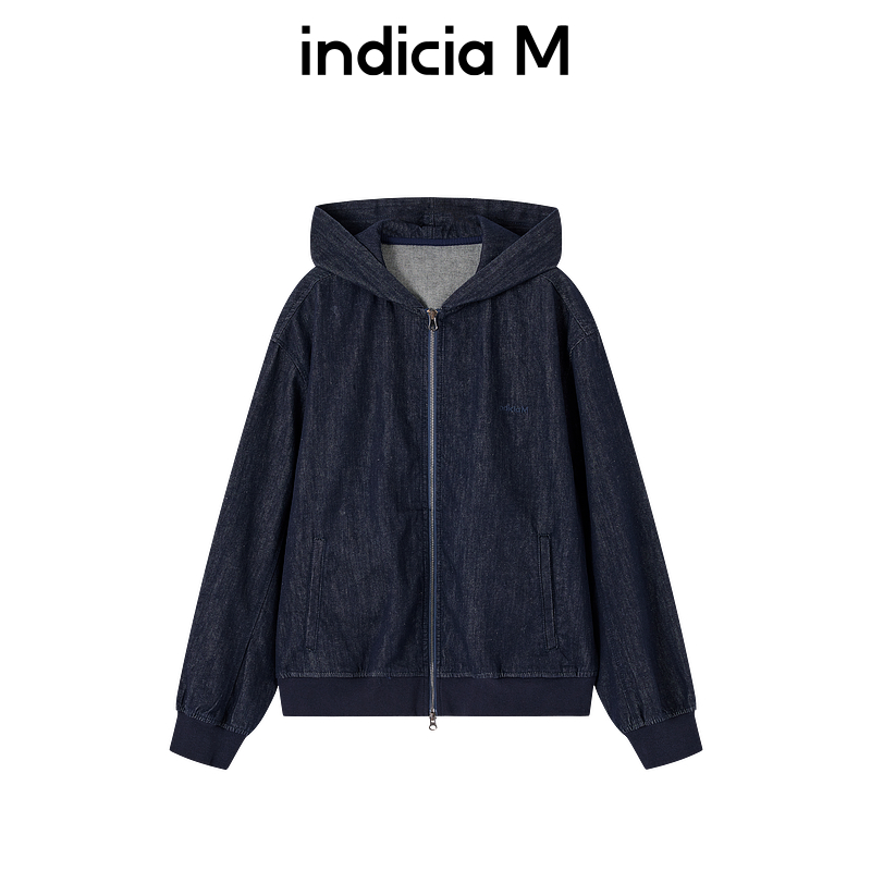 indiciaM标记男装商场同款25春新款休闲连帽拉链外套 M2A5WT025B